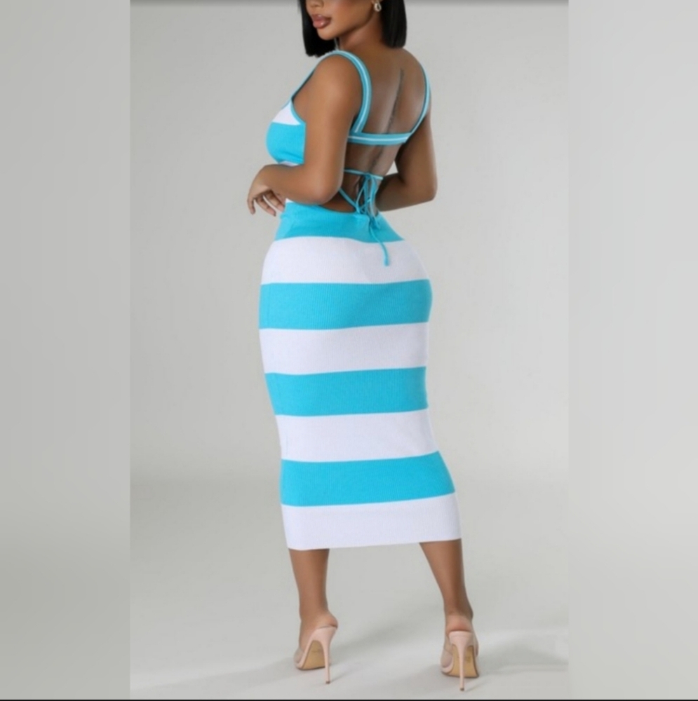 🩵🤍All the Fuss Midi Dress